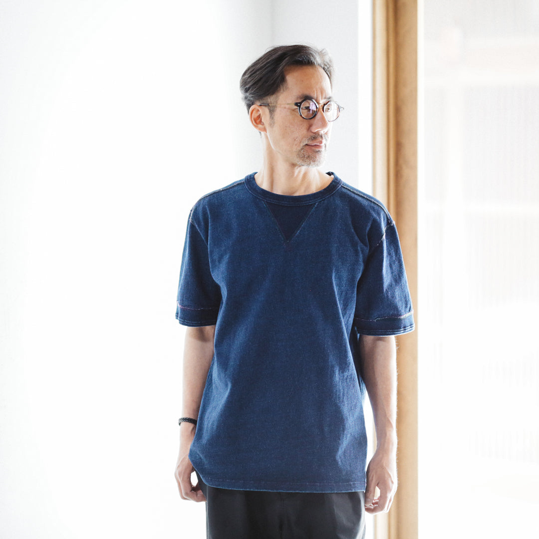Limited Edition Col. / 10oz Indigo Dyed V-Gazette T-Shirt