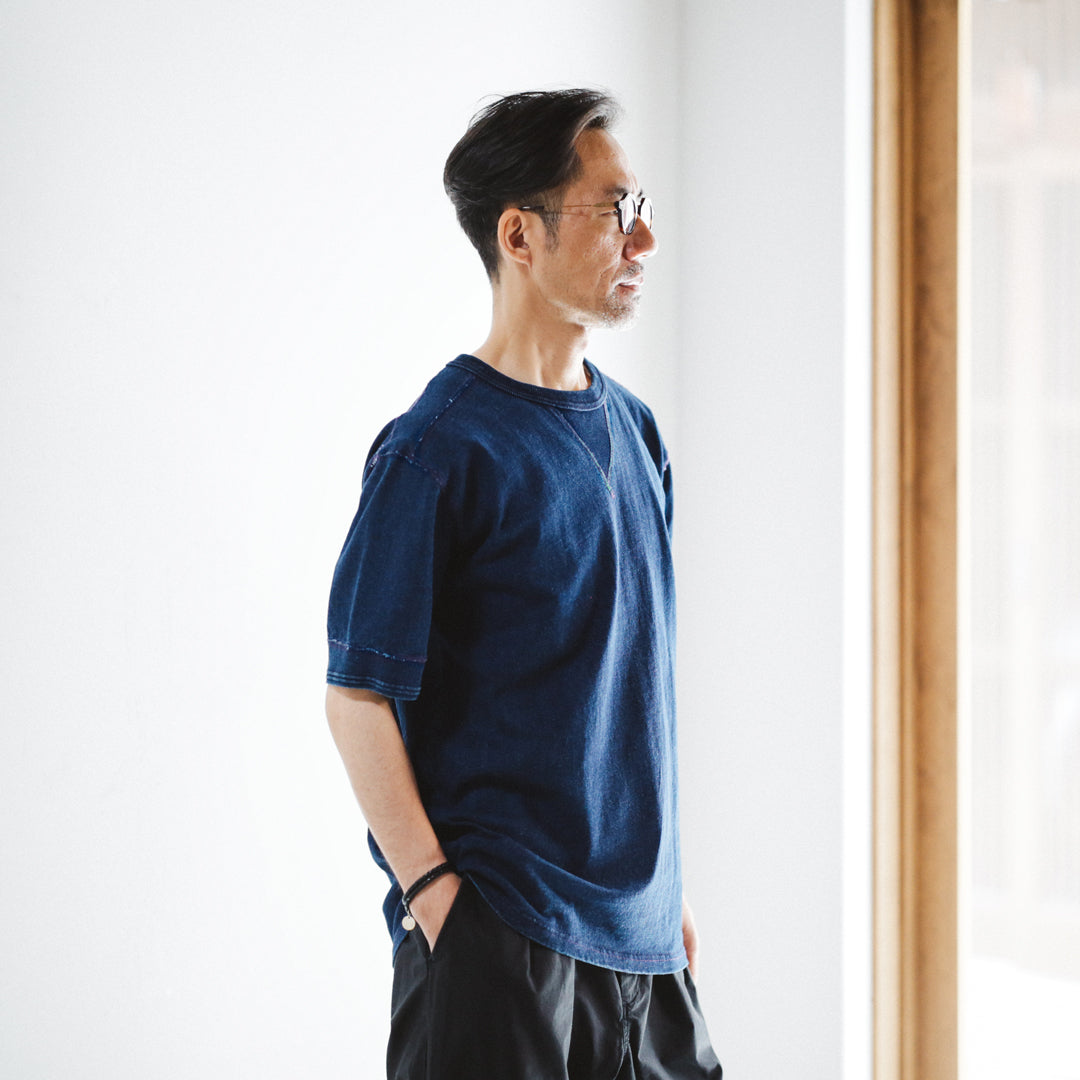 Limited Edition Col. / 10oz Indigo Dyed V-Gazette T-Shirt