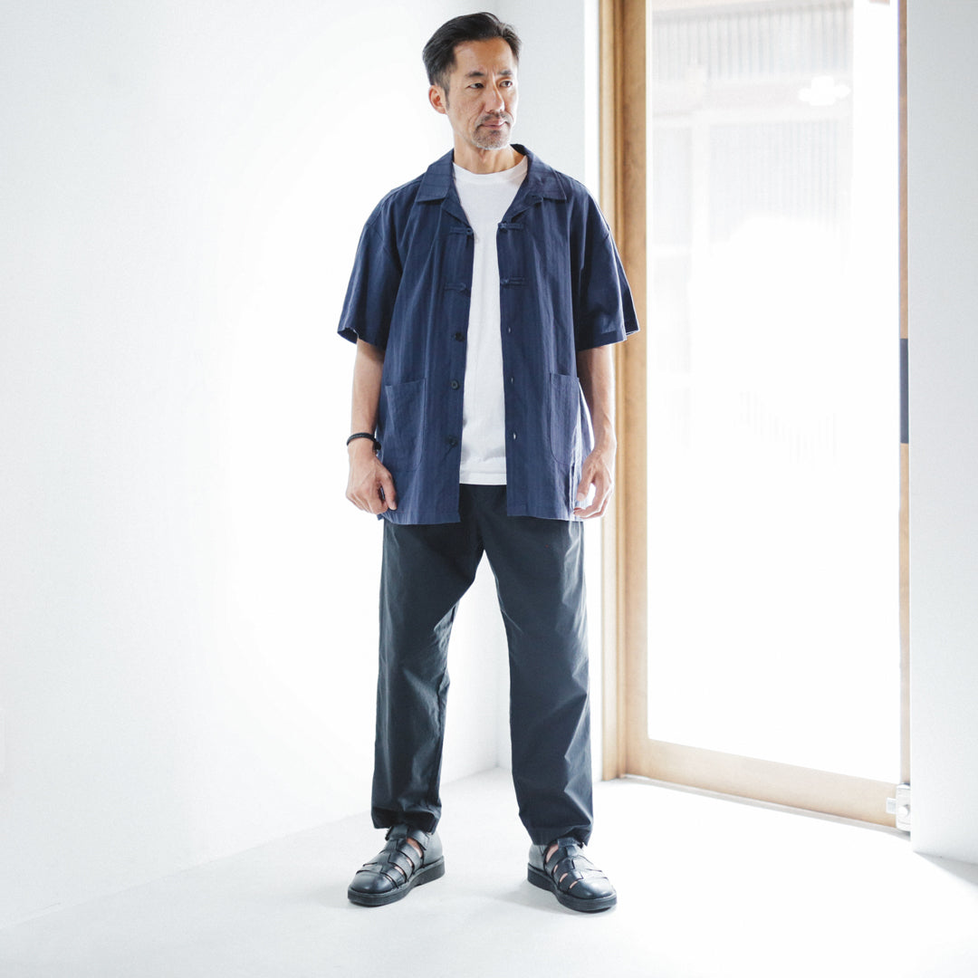 Classic Col. / Jacquard Open Collar Shirt
