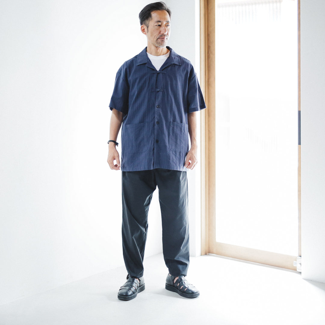 Classic Col. / Jacquard Open Collar Shirt