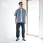 Limited Edition Col. / Back Side Indigo Jacquard Open Collar Shirt