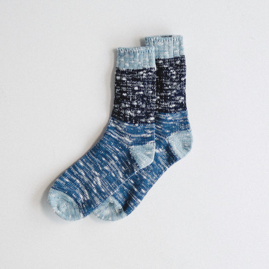 Indigo Dye Col. / Low gauge Socks #02