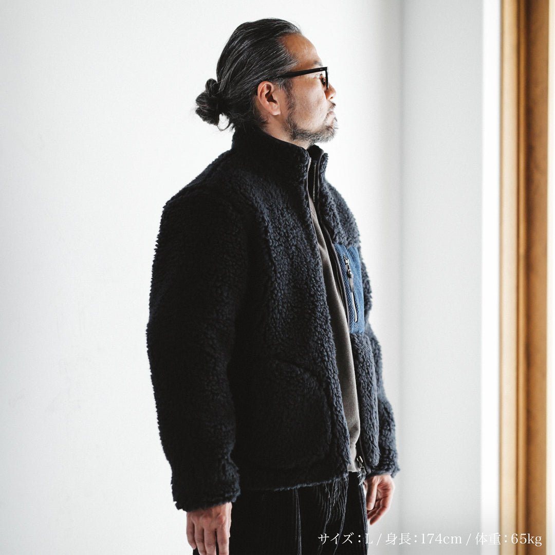 Exclusive Col. / Wakayama Premium Boa Blouson " Sashiko Pocket "