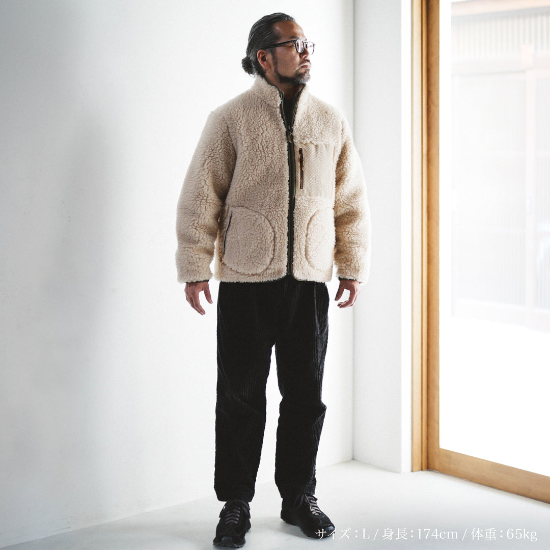 Limited Edition Col. / Wakayama Premium Boa Blouson " Sashiko Pocket "