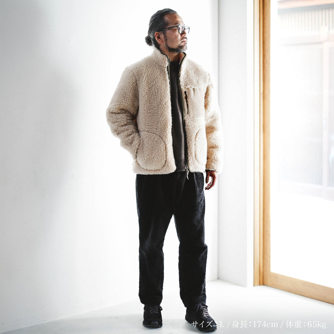 Limited Edition Col. / Wakayama Premium Boa Blouson " Sashiko Pocket "