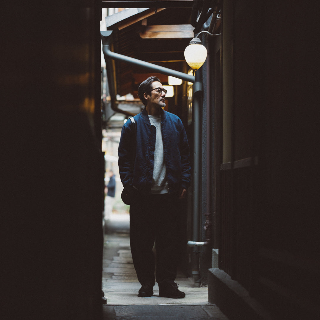 Limited Edition Col. / Okayama Indigo Sashiko Bomber Jacket