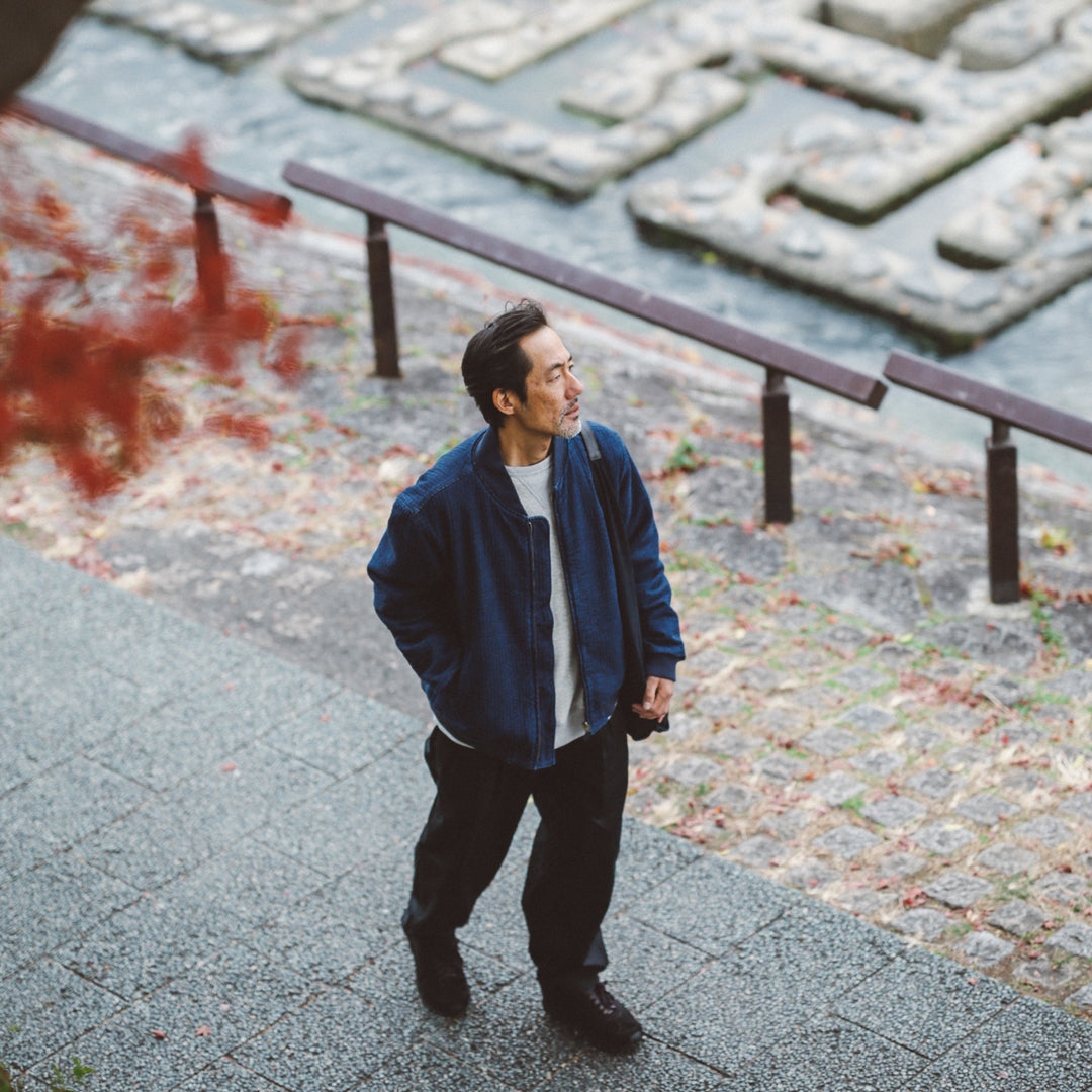 Limited Edition Col. / Okayama Indigo Sashiko Bomber Jacket