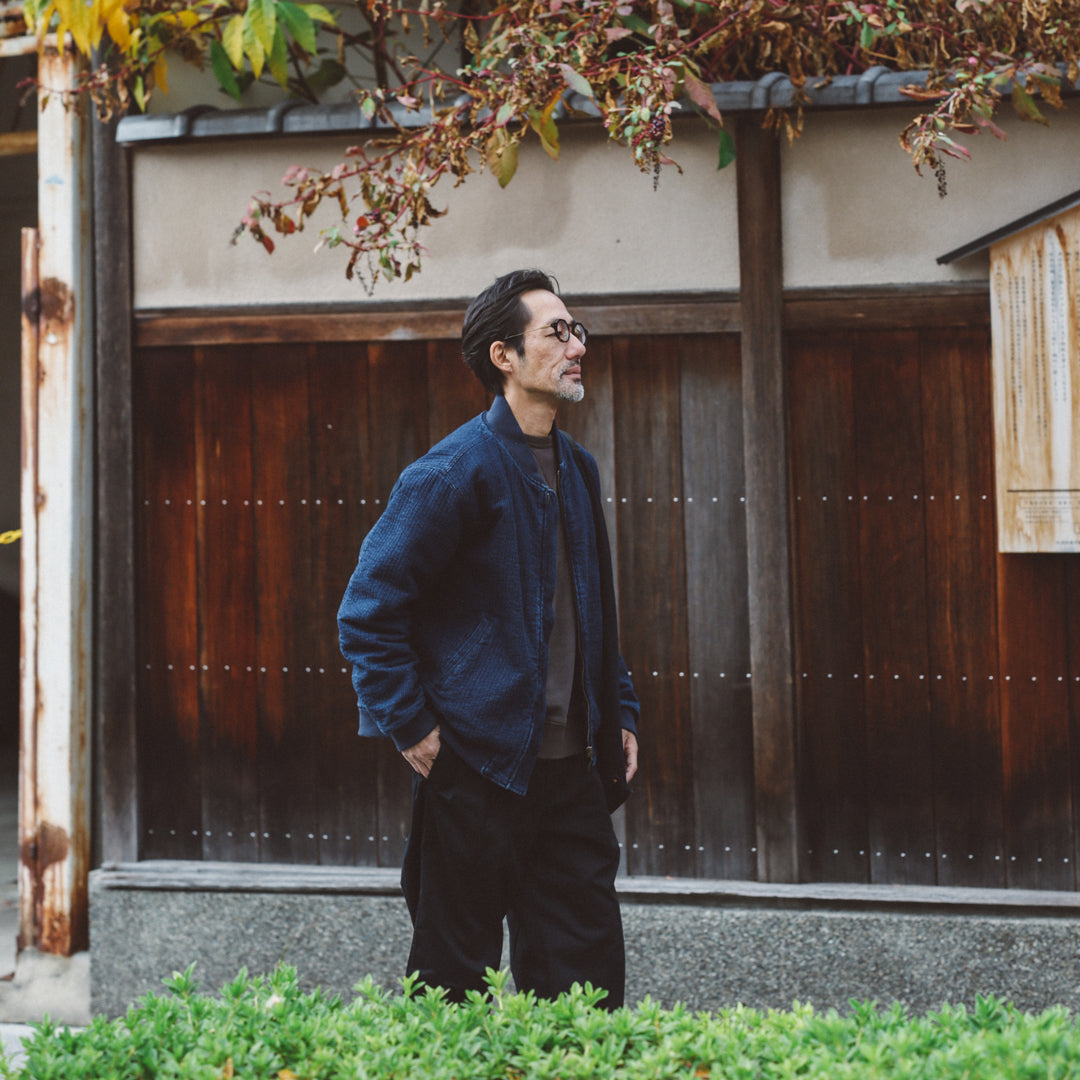 Limited Edition Col. / Okayama Indigo Sashiko Bomber Jacket
