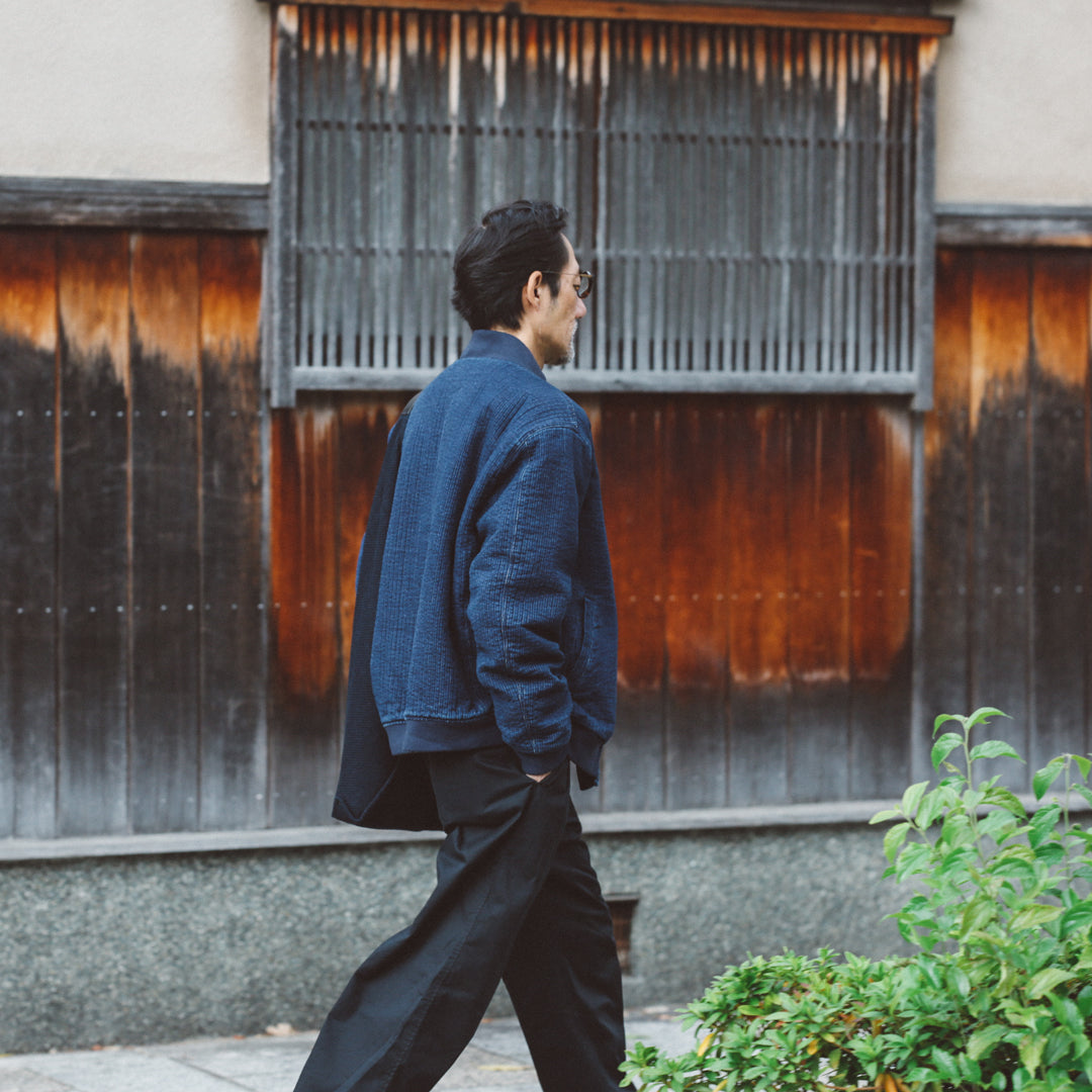 Limited Edition Col. / Okayama Indigo Sashiko Bomber Jacket