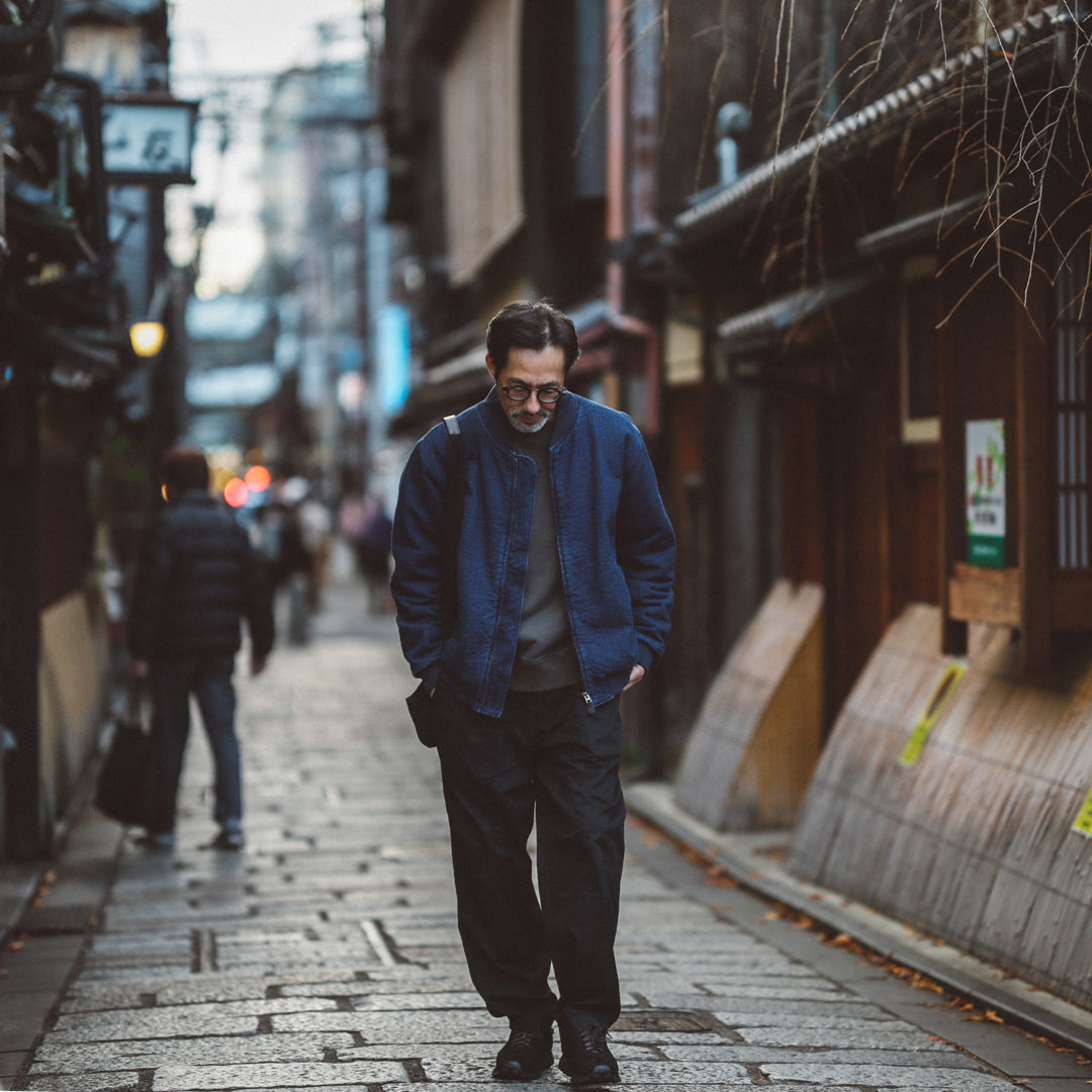 Limited Edition Col. / Okayama Indigo Sashiko Bomber Jacket