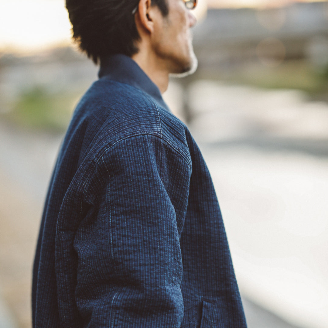 Limited Edition Col. / Okayama Indigo Sashiko Bomber Jacket