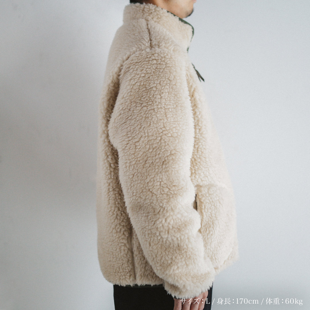 Limited Edition Col. / Wakayama Premium Boa Blouson " Sashiko Pocket "