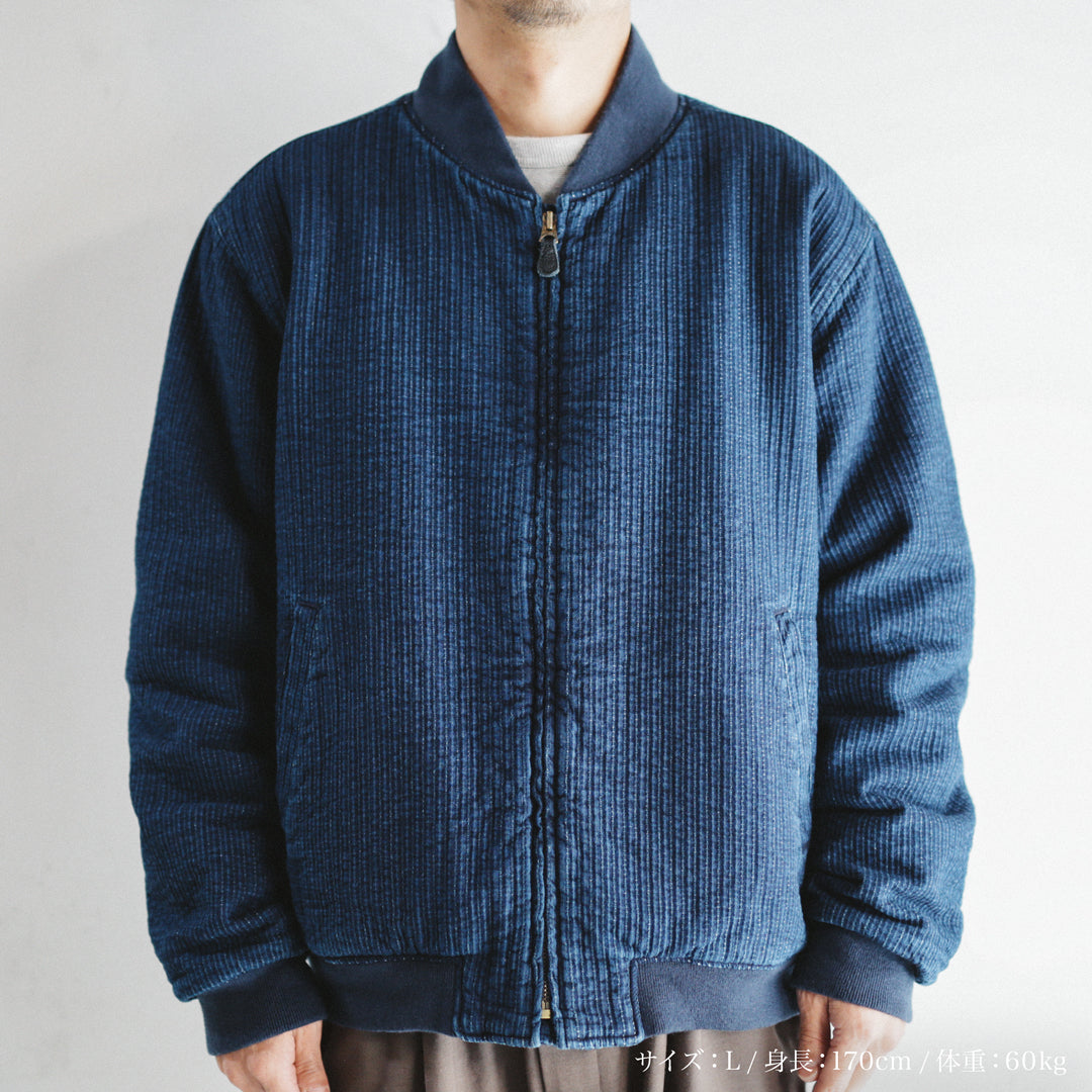 Limited Edition Col. / Okayama Indigo Sashiko Bomber Jacket