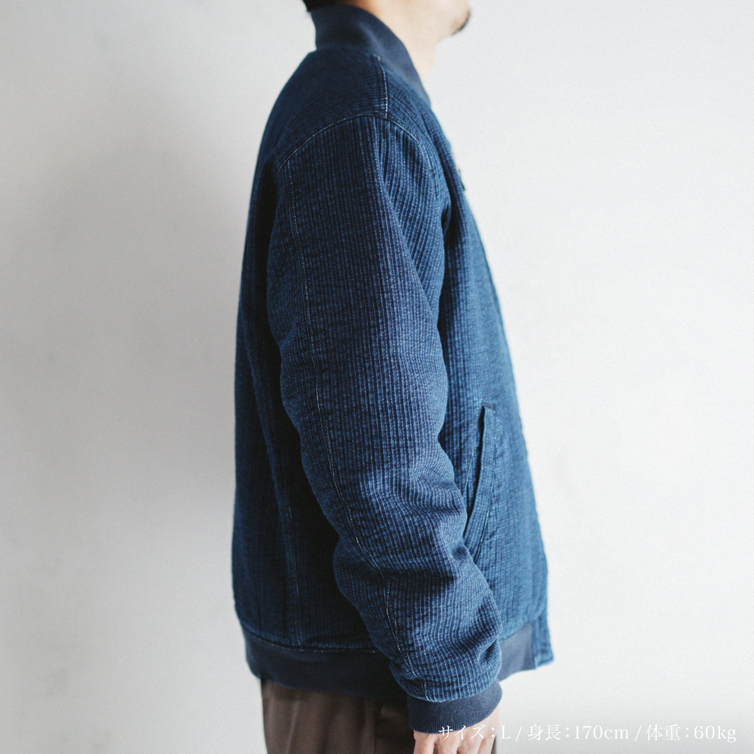 Limited Edition Col. / Okayama Indigo Sashiko Bomber Jacket
