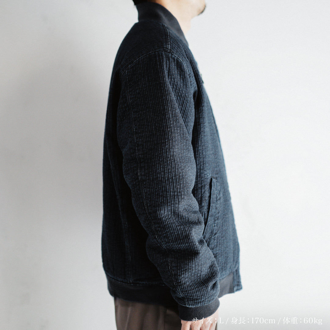 Limited Edition Col. / " Amami Doro-Zome " Sashiko Bomber Jacket