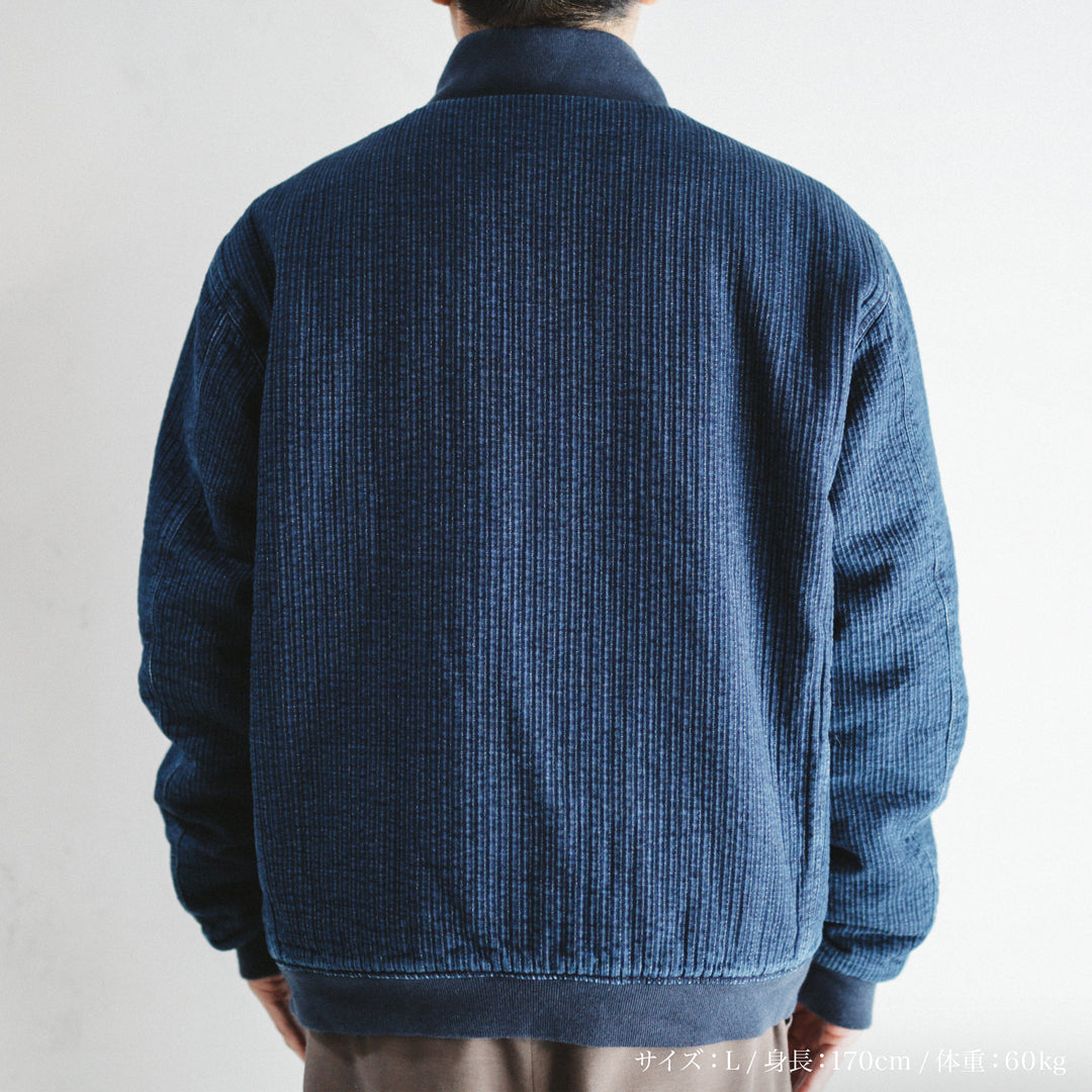 Okayama Indigo Sashiko Bomber Jacket – MOLTEMANI