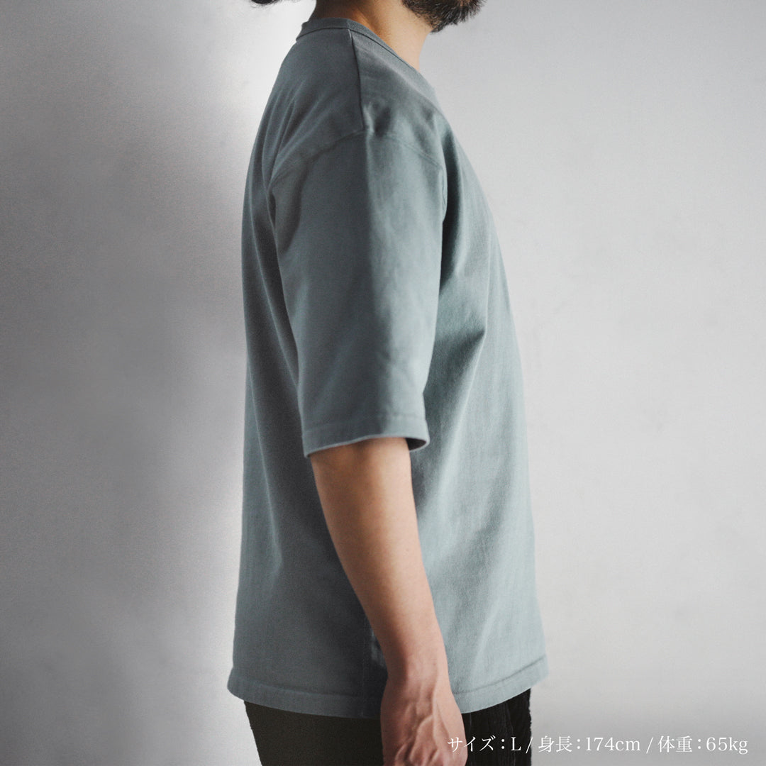 Limited Edition Col. / 10oz Wakayama Azuma Knit Over Size T-shirt / Garment Dye