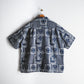 Limited Edition Col. / Okayama Indigo " Bandana Jacquard " Open Collar Shirt