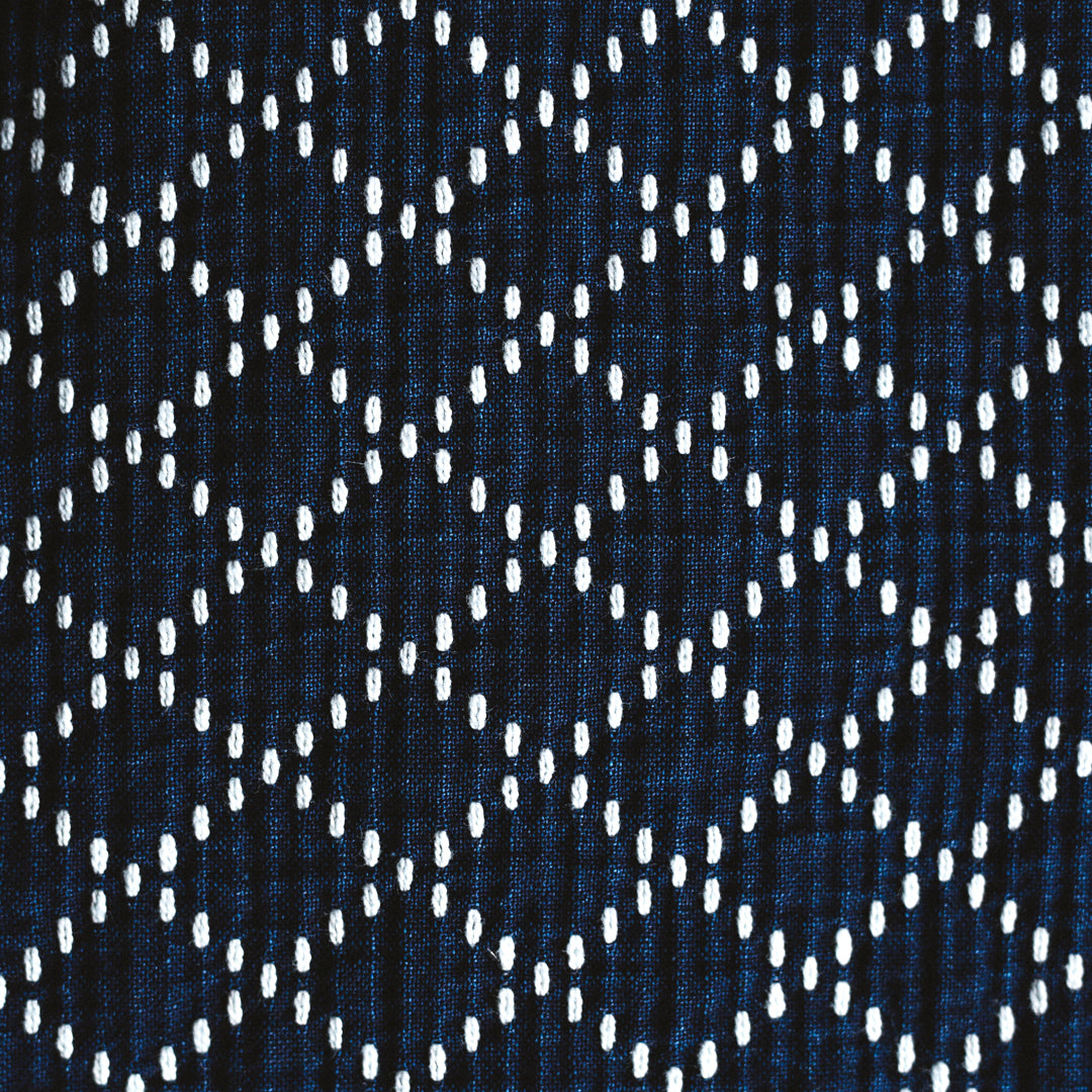 Limited Edition Col. / Sashiko " Hishigata Moyo " Open Collar Shirt