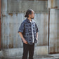 Limited Edition Col. / Okayama Indigo " Bandana Jacquard " Open Collar Shirt