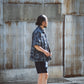 Limited Edition Col. / Okayama Indigo " Bandana Jacquard " Open Collar Shirt