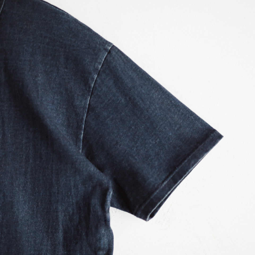 Limited Edition Col. / 10oz " Amami Doro-Zome " Indigo Henley Neck T-Shirt