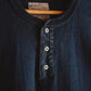 Limited Edition Col. / 10oz " Amami Doro-Zome " Indigo Henley Neck T-Shirt