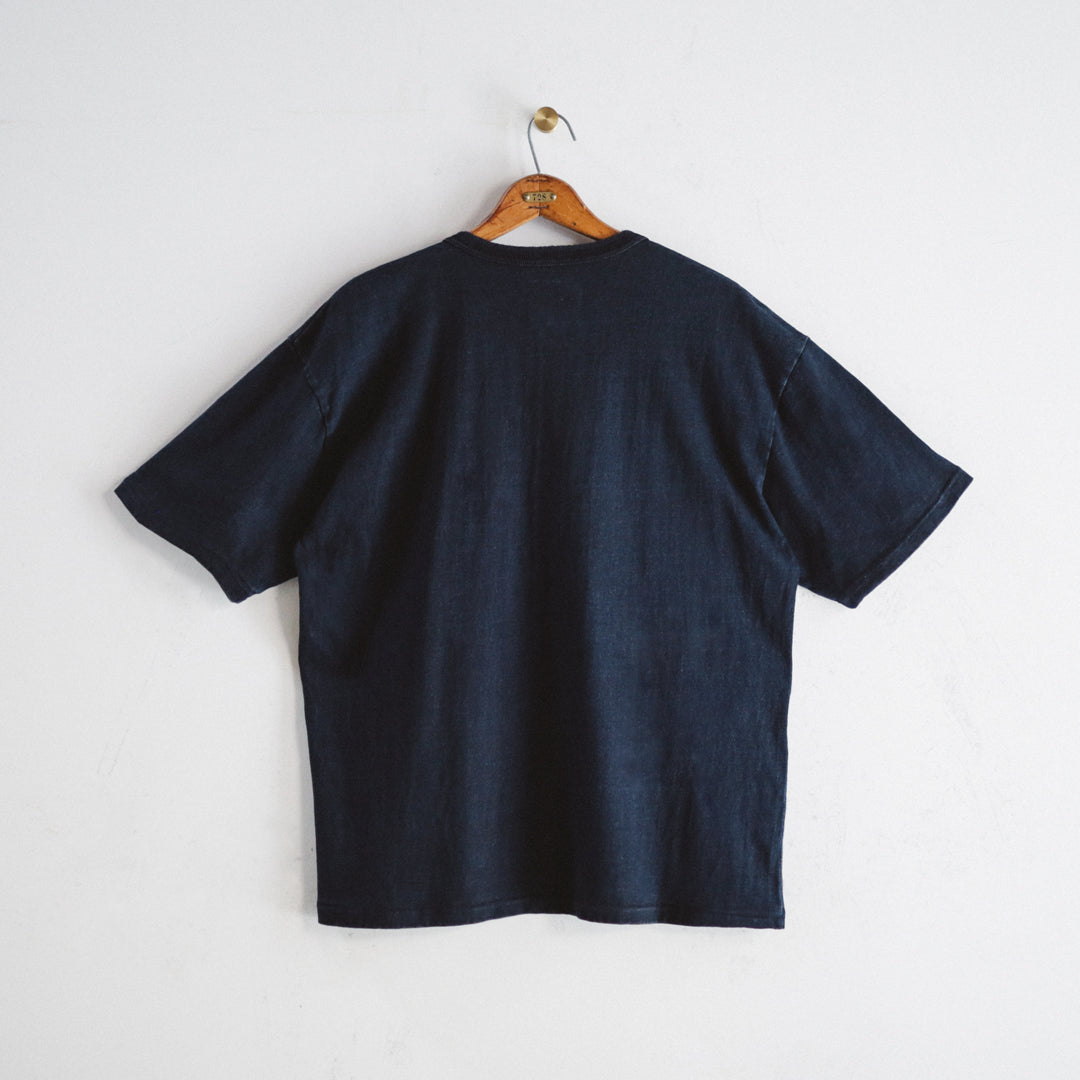 Limited Edition Col. / 10oz " Amami Doro-Zome " Indigo Henley Neck T-Shirt