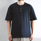 Limited Edition Col. / 10oz " Amami Doro-Zome " Indigo Henley Neck T-Shirt