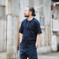 Limited Edition Col. / 10oz " Amami Doro-Zome " Indigo Henley Neck T-Shirt