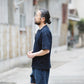 Limited Edition Col. / 10oz " Amami Doro-Zome " Indigo Henley Neck T-Shirt