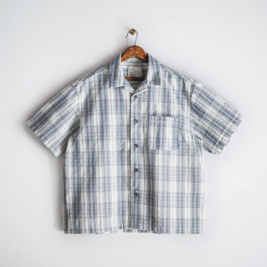 Limited Edition Col. / Sashiko " Kasane-Koushi Moyo " Open Collar Shirt