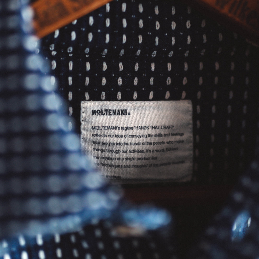 Limited Edition Col. / 8.5oz Sashiko Indigo Regular Collar Shirt