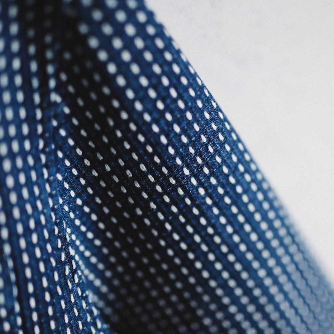 Limited Edition Col. / 8.5oz Sashiko Indigo Regular Collar Shirt