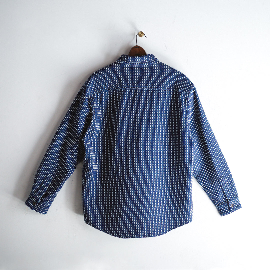 Limited Edition Col. / 8.5oz Sashiko Indigo Regular Collar Shirt