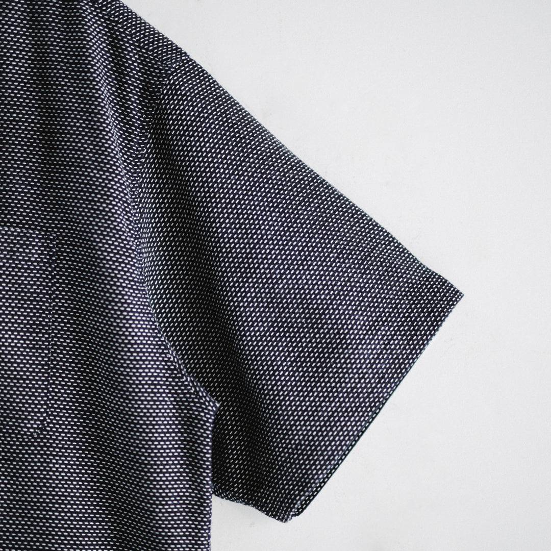 Limited Edition Col. / 7.1oz Okayama Sashiko Indigo Open Collar Shirt