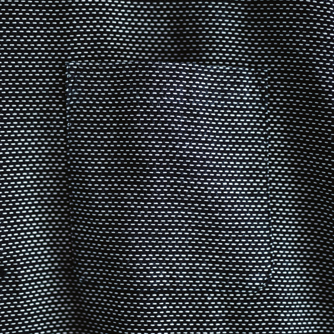 Limited Edition Col. / 7.1oz Okayama Sashiko Indigo Open Collar Shirt