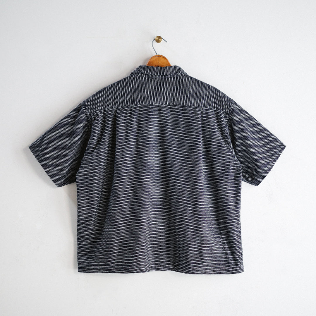 Limited Edition Col. / 7.1oz Okayama Sashiko Indigo Open Collar