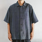 Limited Edition Col. / 7.1oz Okayama Sashiko Indigo Open Collar Shirt
