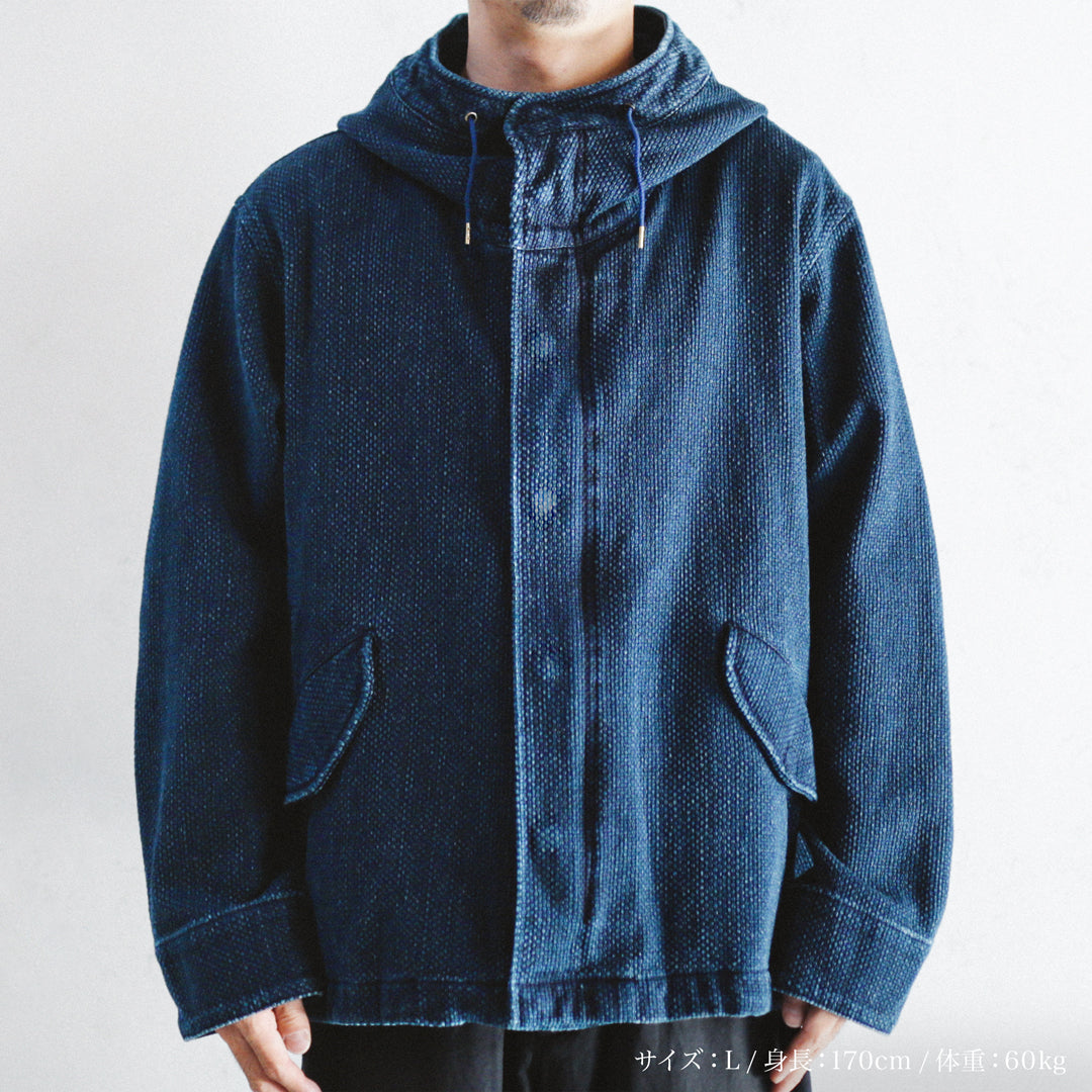 Limited Edition Col. / 14oz Okayama Heavy weight Sashiko Short Mods Parka