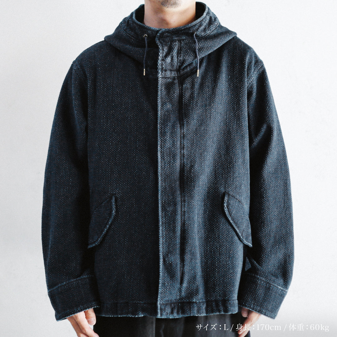 Limited Edition Col. / 14oz "Amami Doro-Zome" Sashiko Short Mods Parka