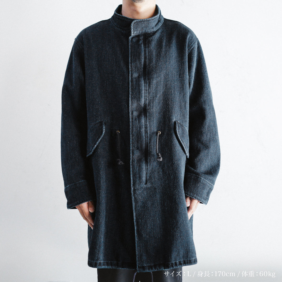 Limited Edition Col. / 14oz "Amami Doro-Zome" Sashiko Mods Coat