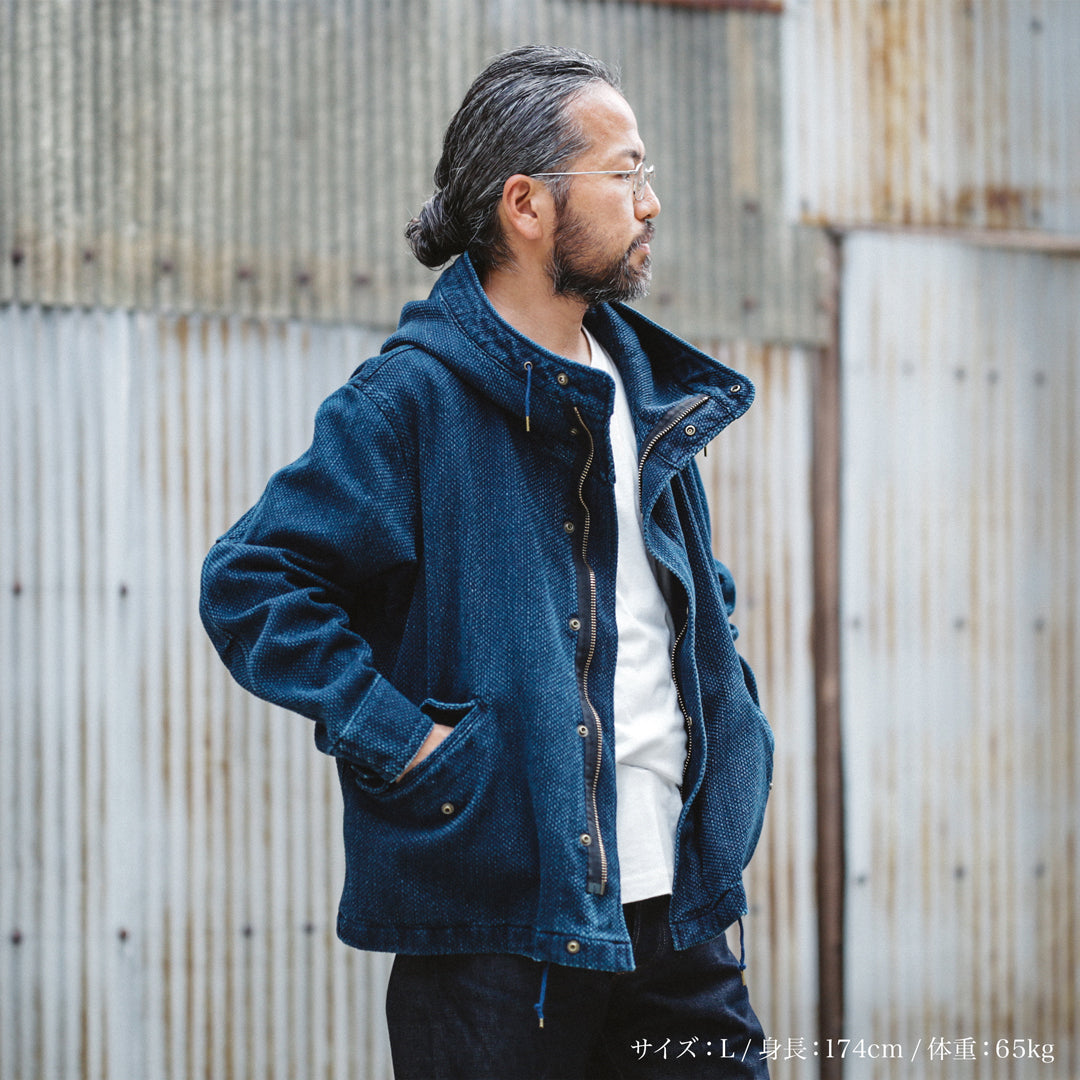 Limited Edition Col. / 14oz Okayama Heavy weight Sashiko Short Mods Parka