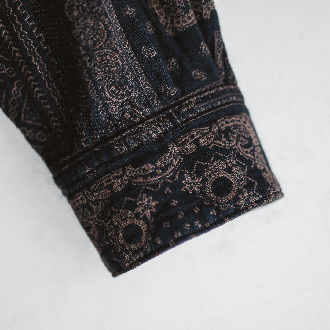 Limited Edition Col. / " Amami Doro-Zome " Bandana Jacquard Band Collar Shirt