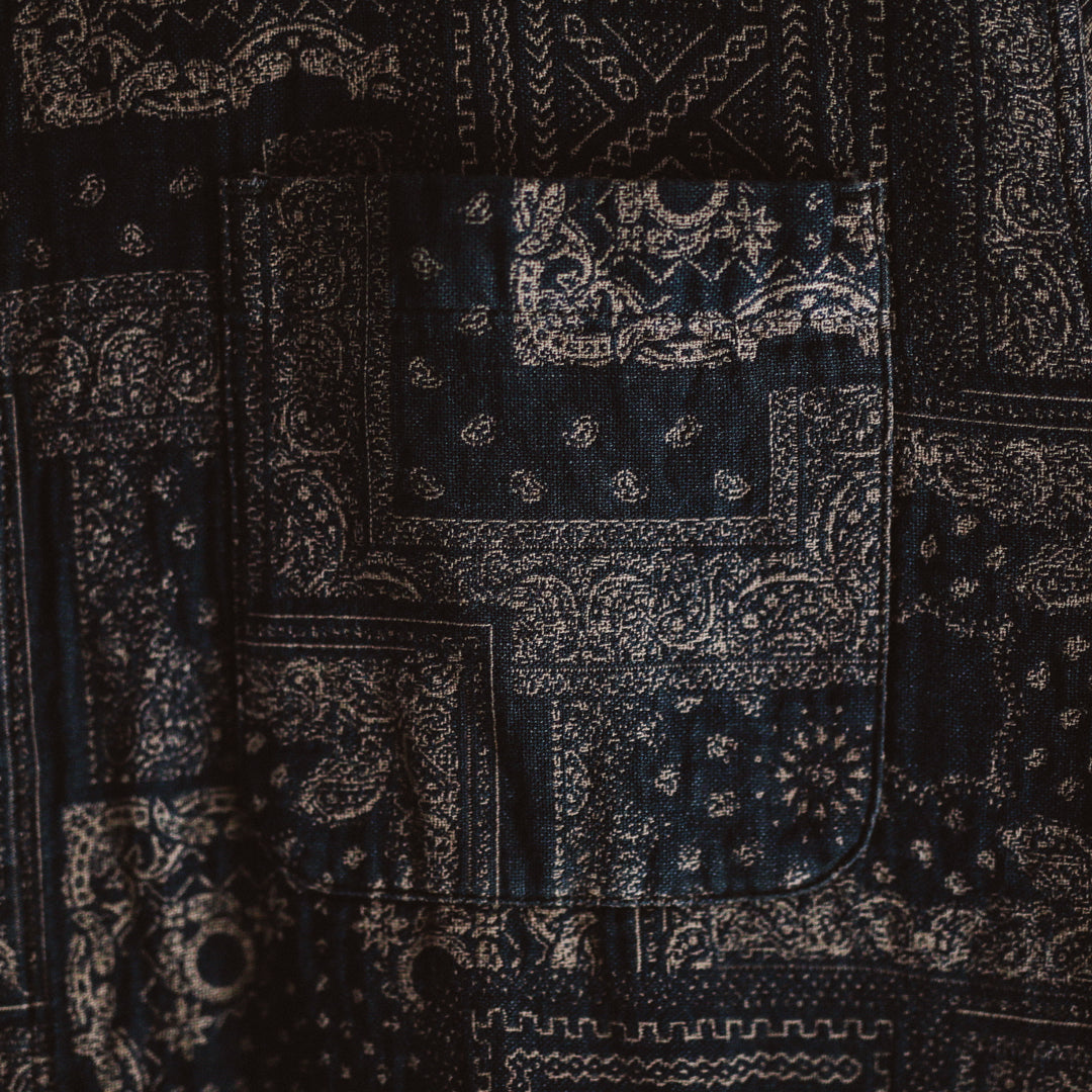 Limited Edition Col. / " Amami Doro-Zome " Bandana Jacquard Band Collar Shirt