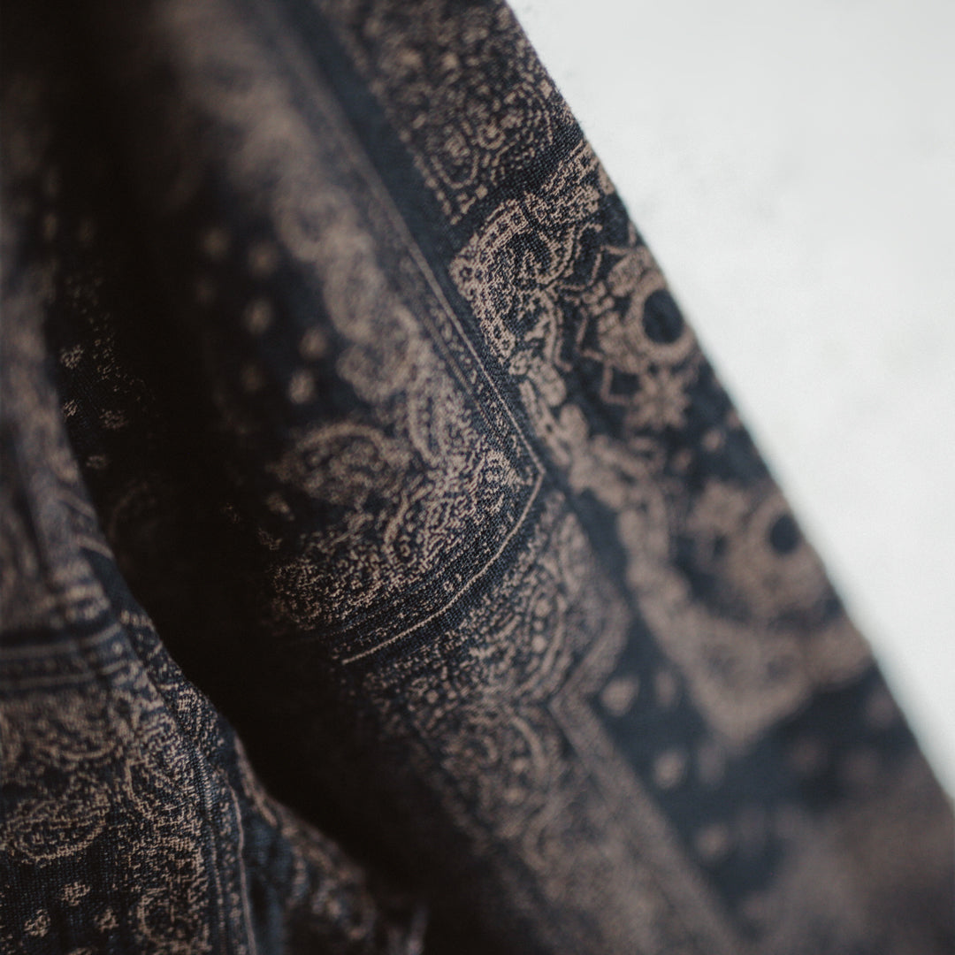 Limited Edition Col. / " Amami Doro-Zome " Bandana Jacquard Band Collar Shirt