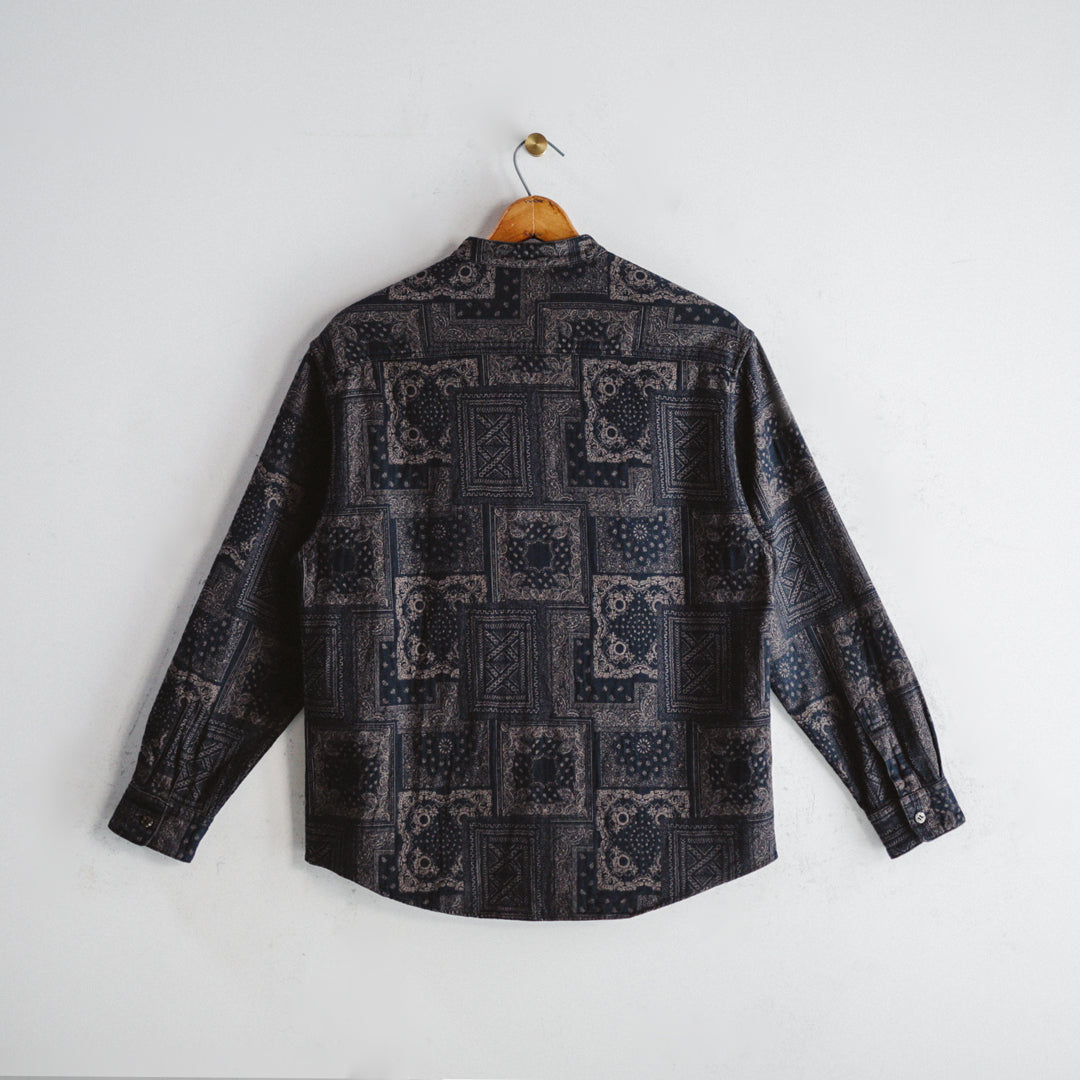 Limited Edition Col. / " Amami Doro-Zome " Bandana Jacquard Band Collar Shirt