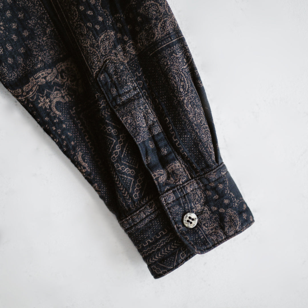 Limited Edition Col. / " Amami Doro-Zome " Bandana Jacquard Band Collar Shirt