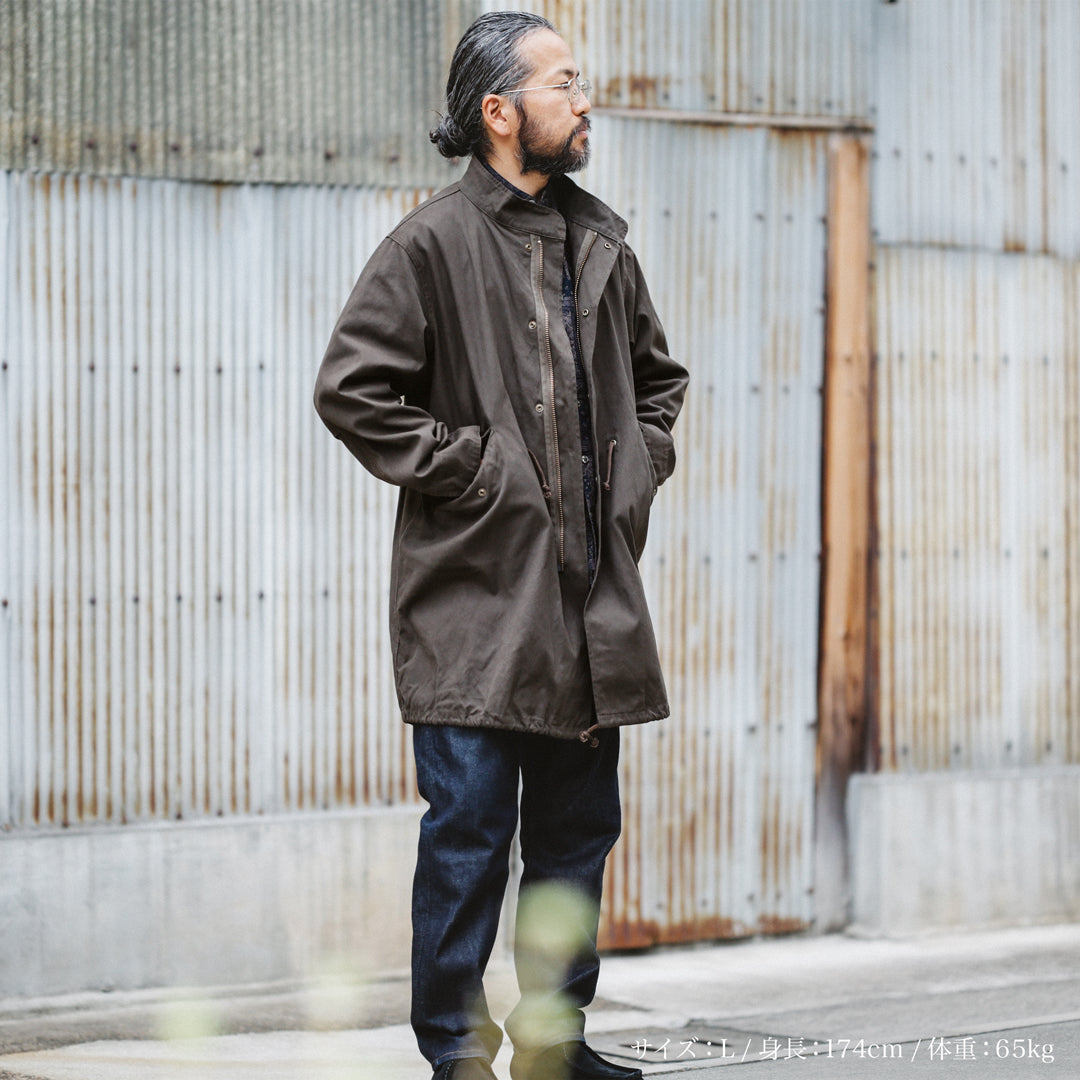 Limited Edition Col. / 9.2oz " Amami Doro-Zome " Selvedge Duck Mods Coat