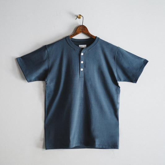 Classic Col. / Open-end Henry Neck T-shirt